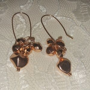 Rose Metal Bangle Earrings